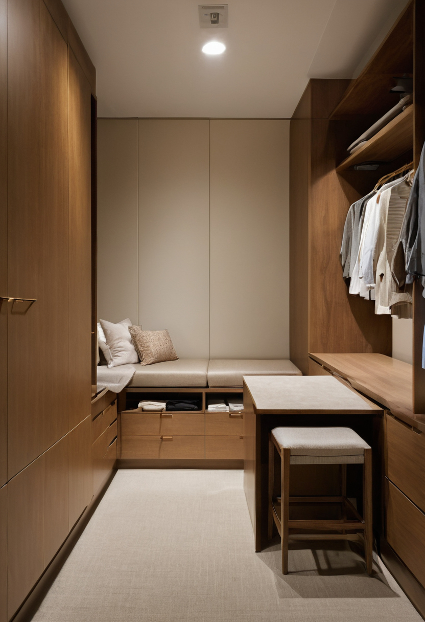 What clearance dimensions decide whether a bed, dresser, wardrobe, bench, or chair can fit interior planning detail